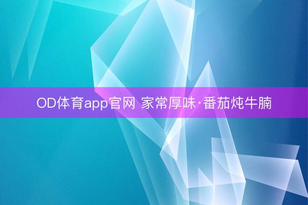 OD体育app官网 家常厚味·番茄炖牛腩