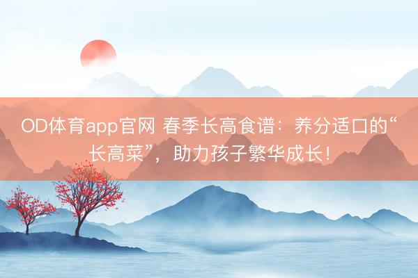 OD体育app官网 春季长高食谱：养分适口的“长高菜”，助力孩子繁华成长！